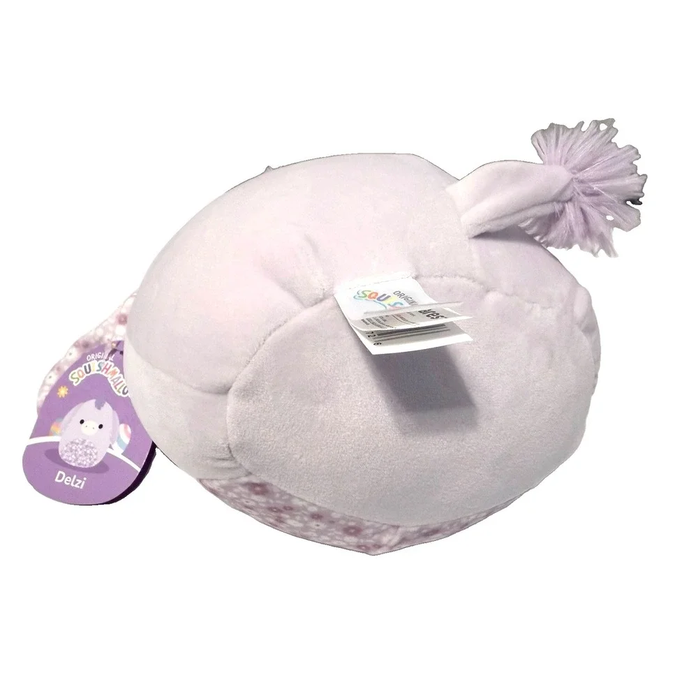 Squishmallow Delzi Lavender Donkey Floral Flower Belly 8